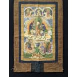 A fine 18-19th century Tibetan Thangka textile,