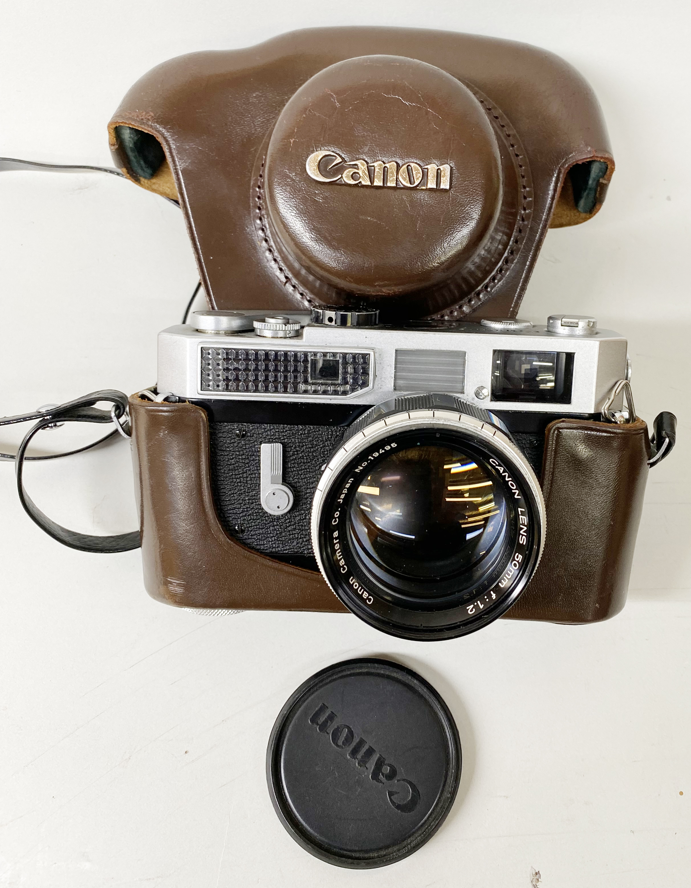 Canon 7 Camera Serial No:916114 Lens: 50mm Canon Accessories: Leather Case + Auto-Up Close Up - Image 2 of 3