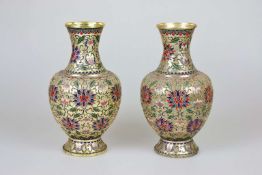 Paar Cloisonné Vasen