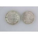 Russland, 2 Münzen: 30 Kopeken und 1 Poltina
