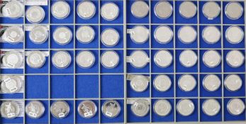 BRD, Sammlung 10 Euro Silbermünzen