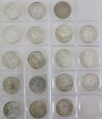 BRD, Sammlung von 18 5-DM Münzen