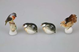 4 Vogelfiguren, Lomonosov und Herend