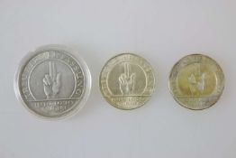 Weimarer Republik, 3 Silber Gedenkmünzen