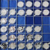 Schweiz, Sammlung von 28 Silber Gedenkmünzen