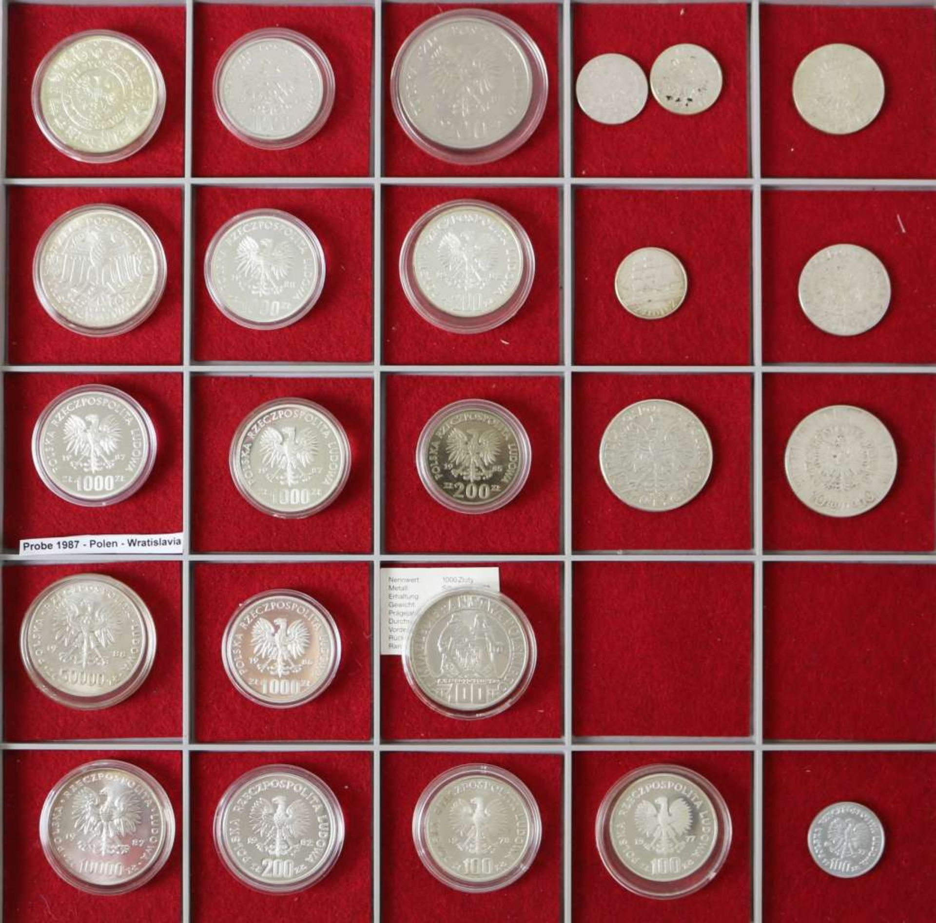 Polen, Konvolut 24 Silber Gedenkmünzen