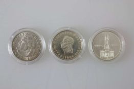 Drittes Reich, 3 Silber Gedenkmünzen