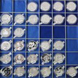Schweiz, Sammlung von 28 Silber Gedenkmünzen