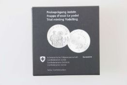 Schweiz, Silbermünze 20 Franken 2017, Probeprägung