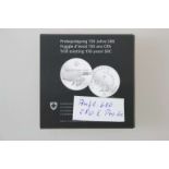 Schweiz, Silbermünze 20 Franken 2016, Probeprägung