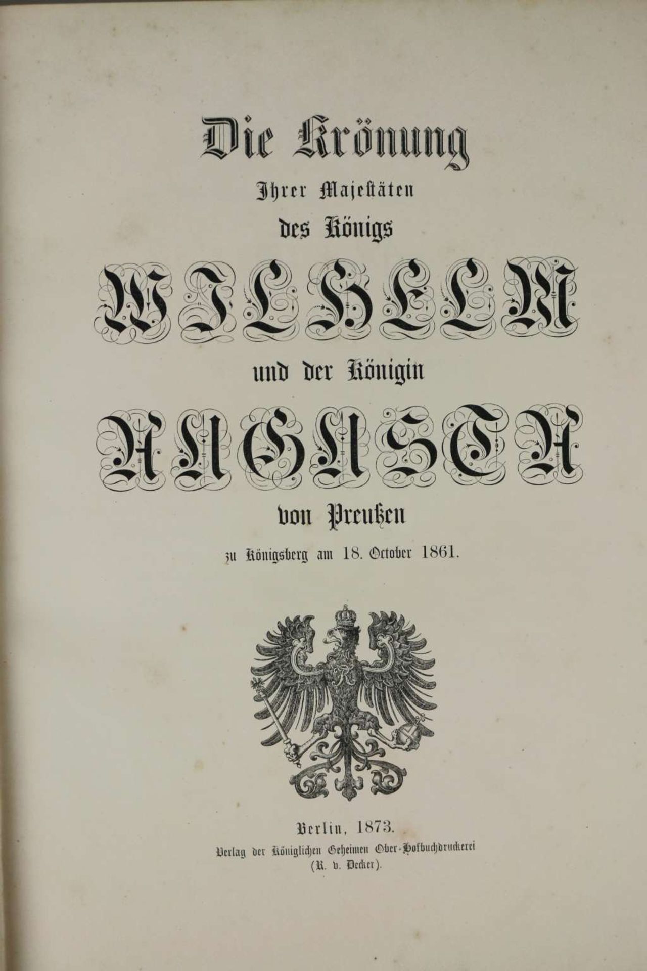 Monografie: Die Krönung zu Königsberg 1861 - Image 3 of 4