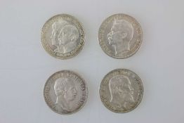 Deutsches Reich, 4 Silbermünzen