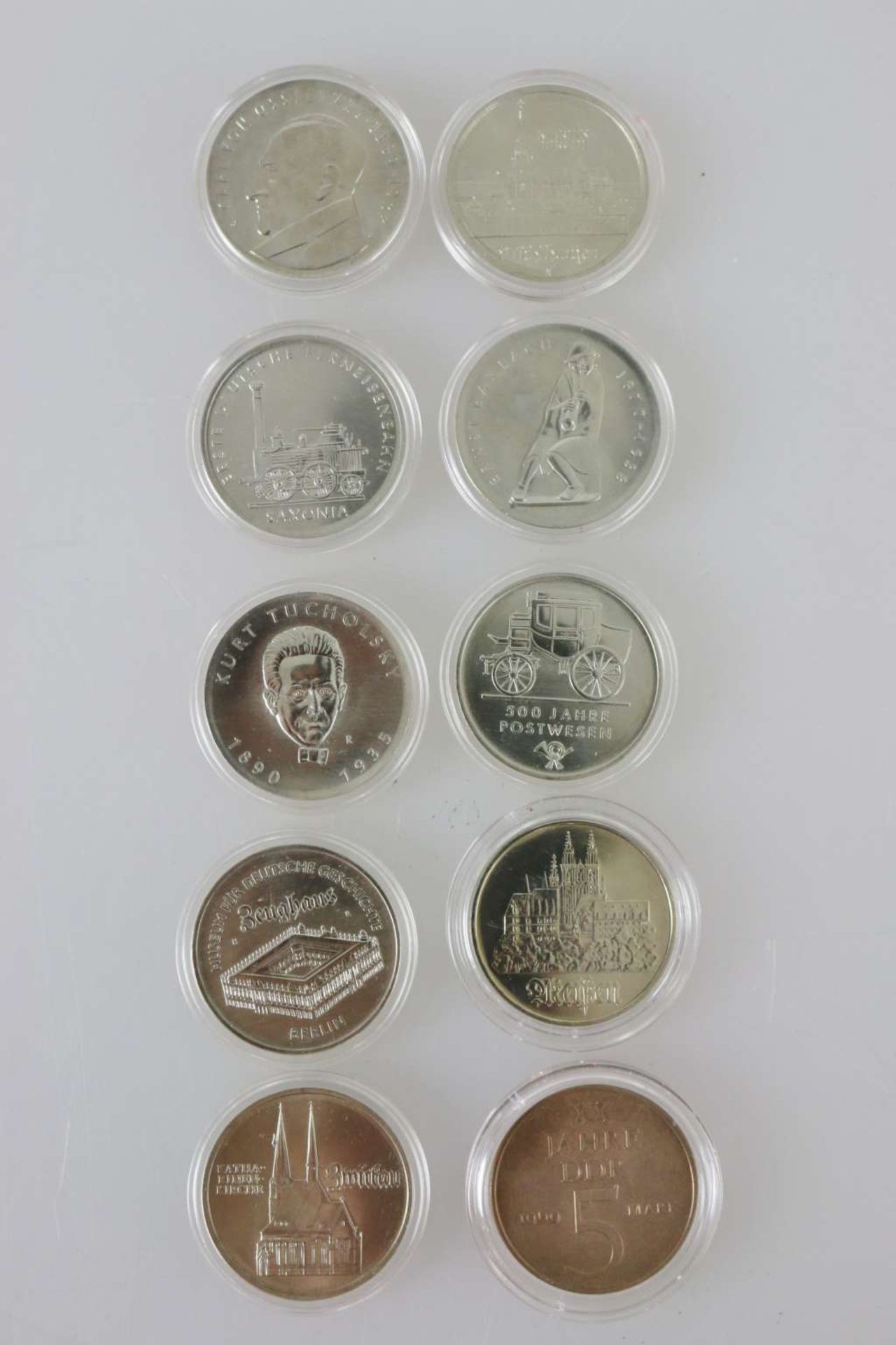 DDR, Sammlung von 46 Stück 5 Mark Kupfer-Nickel-Zink Gedenkmünzen - Bild 3 aus 3