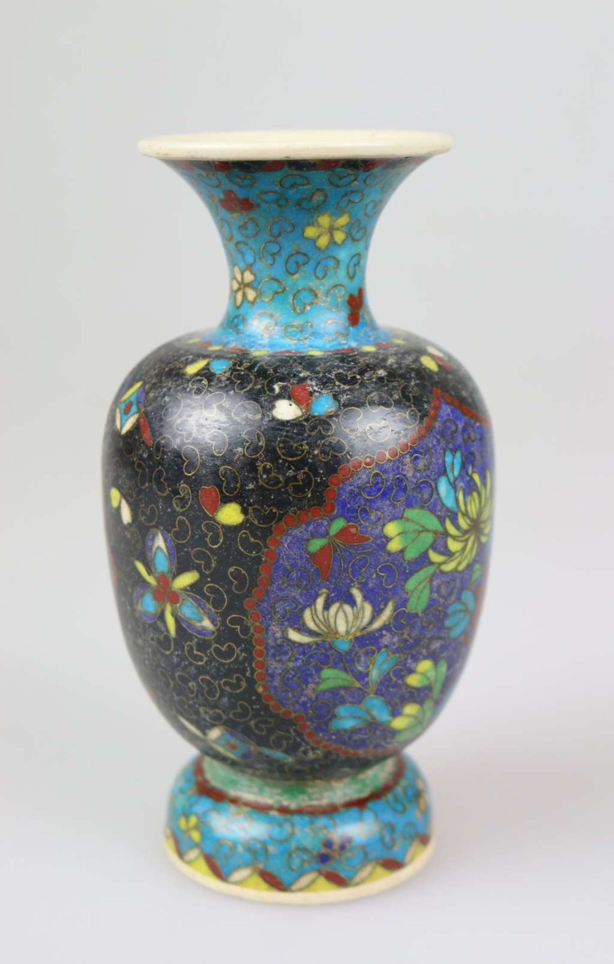 Cloisonné-Vase, Japan - Bild 2 aus 4