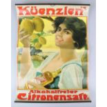 Werbeplakat, Küenzlen´s Alkoholfreier Citronensaft