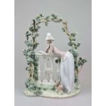 Lladro, Frau an Balustrade angelehnt