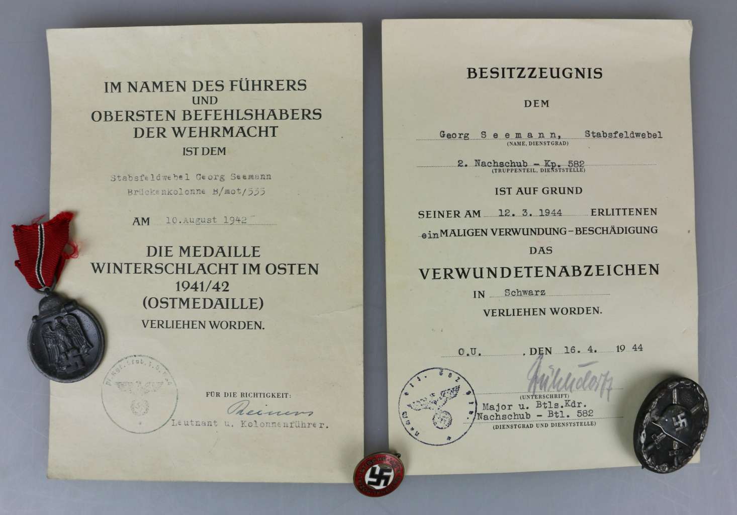 Wehrmacht, Auszeichnungen und Urkunden eines Stabsfeldwebels. - Image 2 of 2
