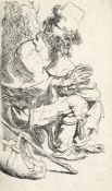 Rembrandt Harmensz. van Rijn – Ein Bettler, seine Hände an einer Schale wärmend