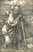 Albrecht Dürer – Der heilige Christophorus mit zurückgewandtem Kopfe