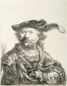 Rembrandt Harmensz. van Rijn – Selbstbildnis mit dem federgeschmückten Barett