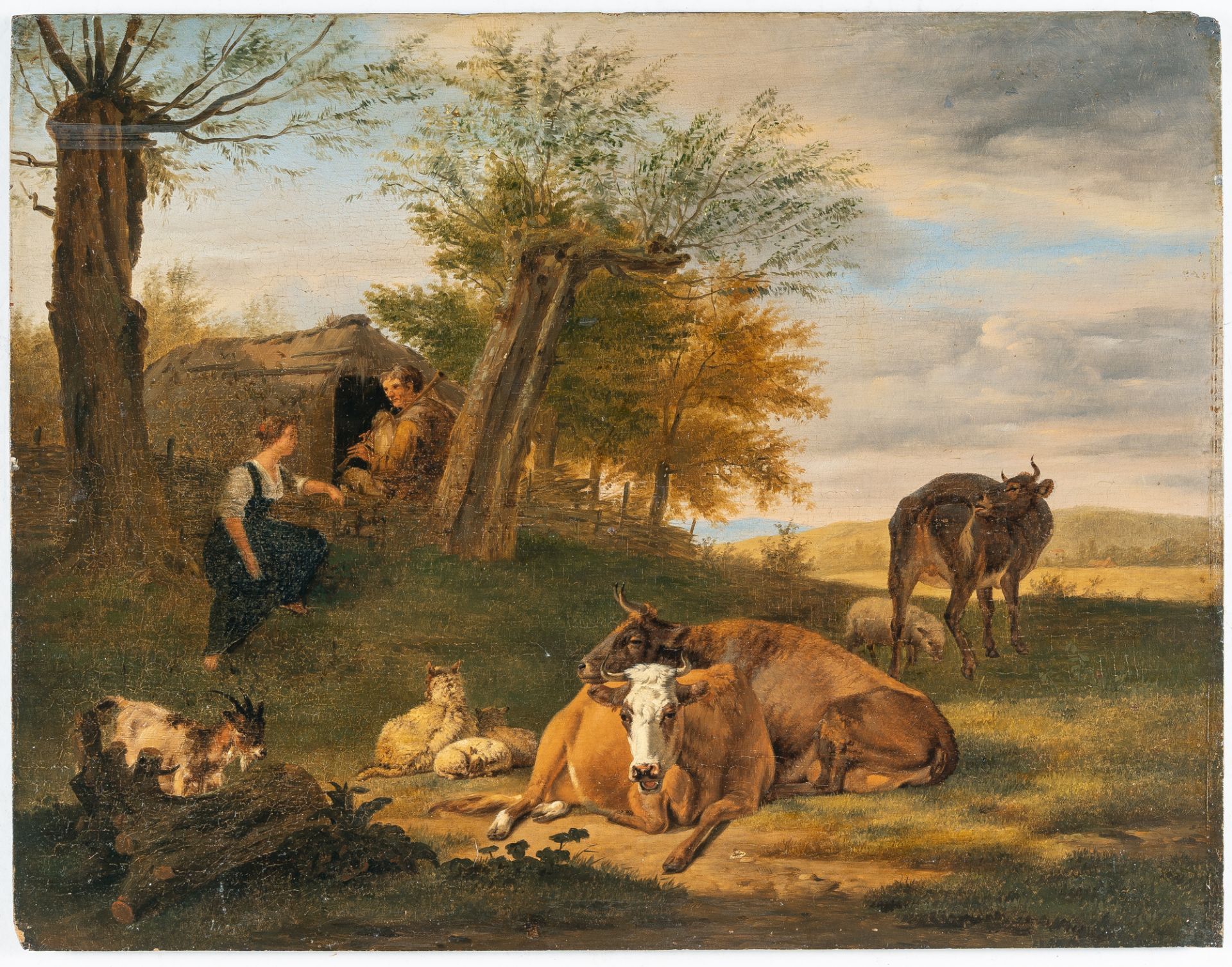 Jan Baptist Kobell Ii. – Hirten und ruhendes Vieh auf sommerlicher Weide - Bild 2 aus 3