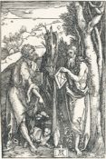 Albrecht Dürer – Johannes der Täufer und Onuphrius mit der Hopfengirlande