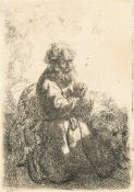 Rembrandt Harmensz. van Rijn – Der heilige Hieronymus im Gebet, niederblickend