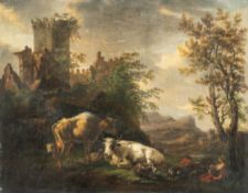Philipp Peter Roos, Gen. Rosa Da Tivoli – Ruhende Hirten mit Herde in Ruinenlandschaft