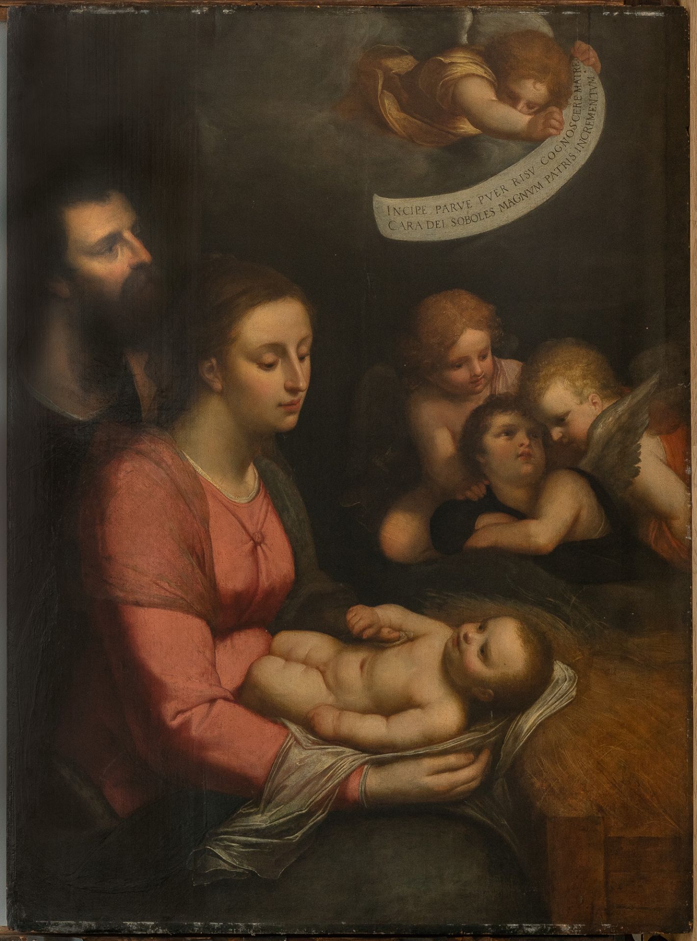 Otto van Veen – The Holy Family with four putti - Image 2 of 4