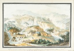 Claude-Louis Châtelet – „Vue des Cascades de Fiume Negro, et du Moulin de la Pertosa, situé à l'entr