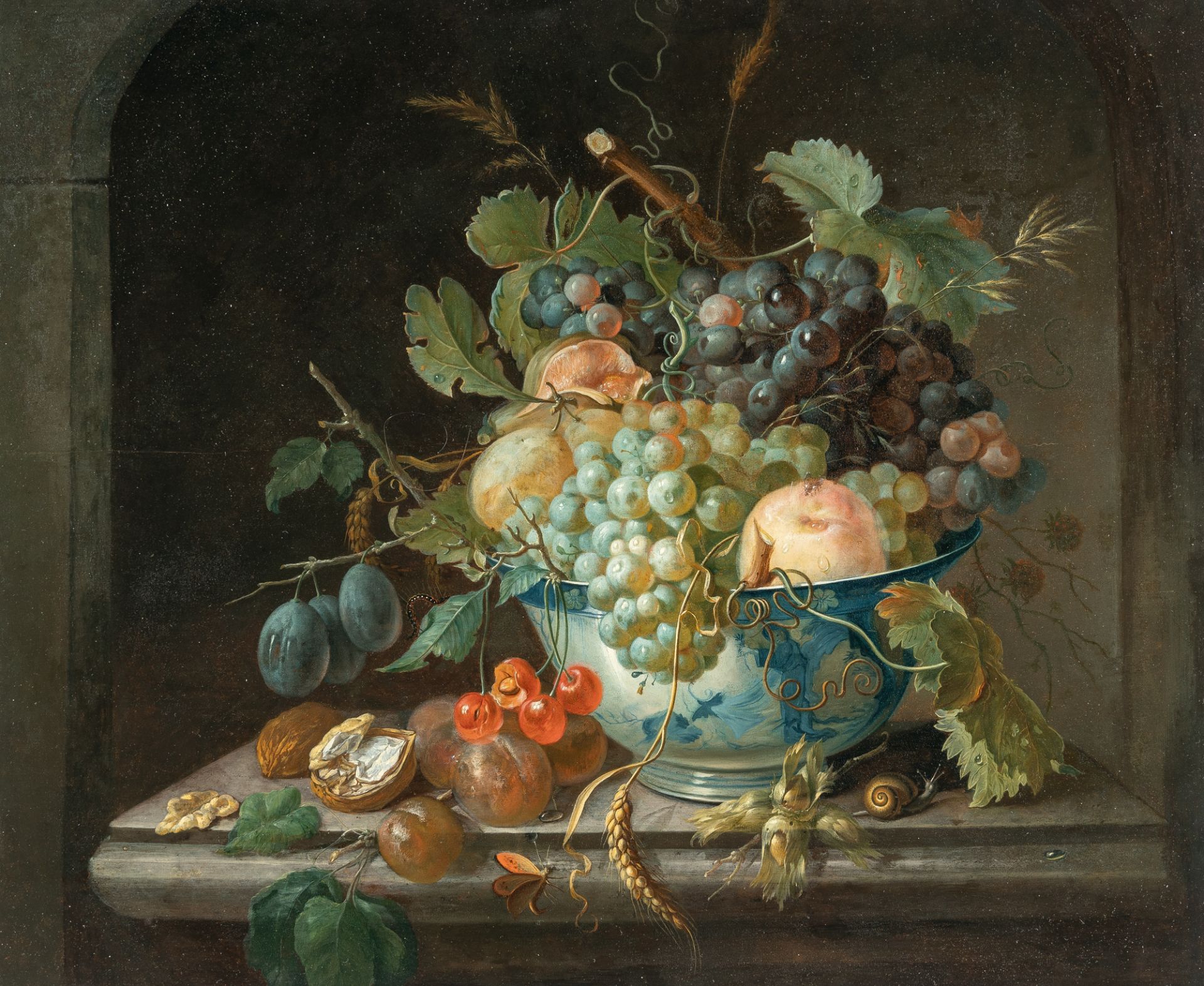 Christiaen van Pol – Fruit still life with a Wanli dish