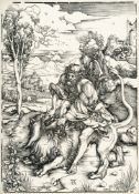 Albrecht Dürer – Samson tötet den Löwen