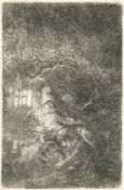 Rembrandt Harmensz. van Rijn – Die Ruhe auf der Flucht nach Ägypten (Nachtstück)