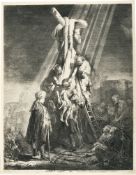 Rembrandt Harmensz. van Rijn – Die große Kreuzabnahme (2. Platte)