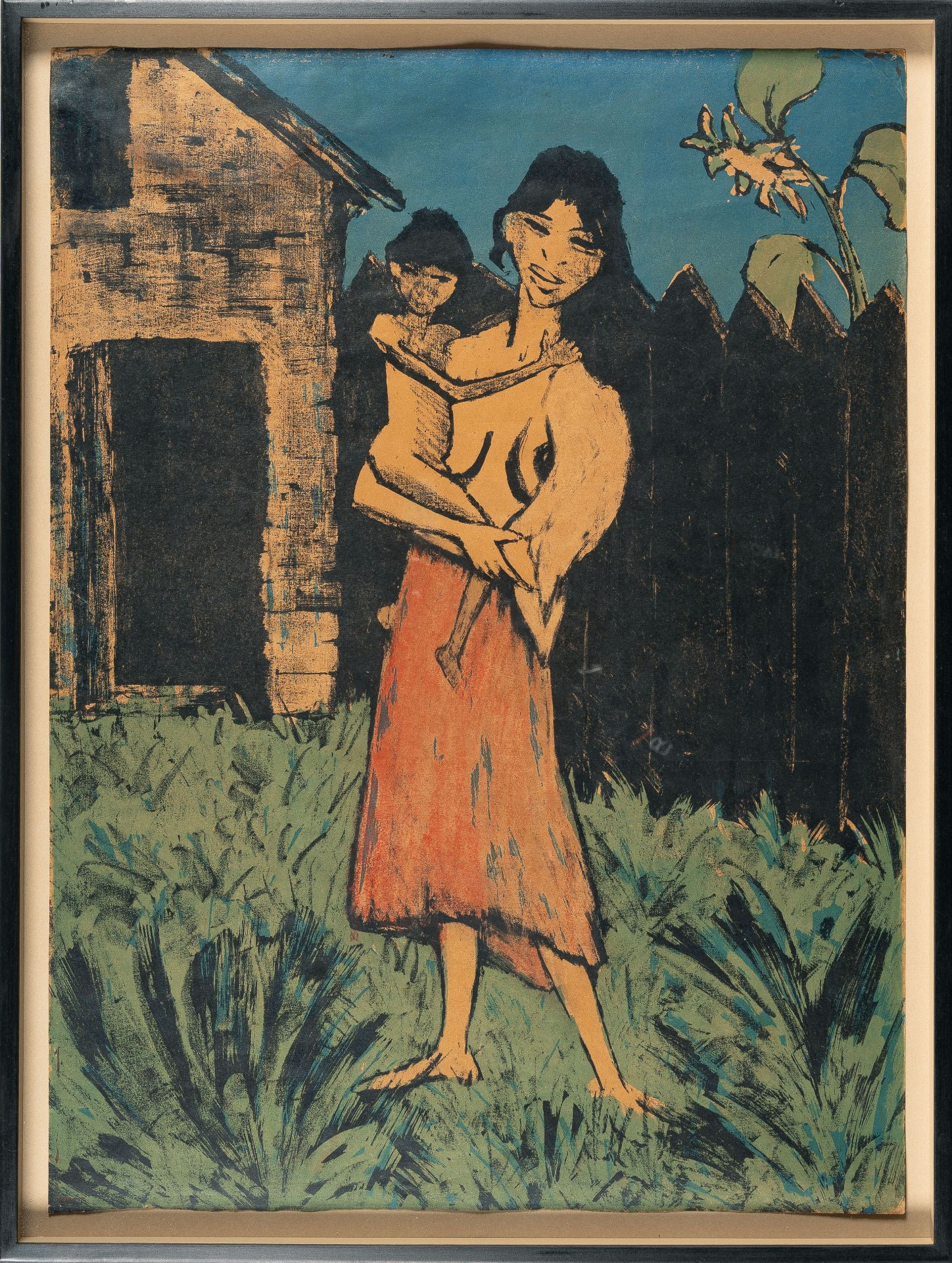 Otto Mueller – Stehende Zigeunerin mit Kind auf dem Arm (Standing gypsy woman with a child) - Bild 4 aus 4