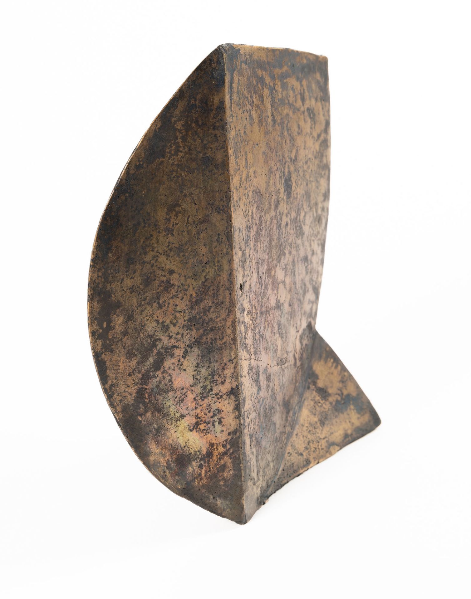 Michael Croissant, Head.Bronze with golden brown patina. (1987). Ca. 30 x 24 x 14 cm. A numbered - Image 2 of 5