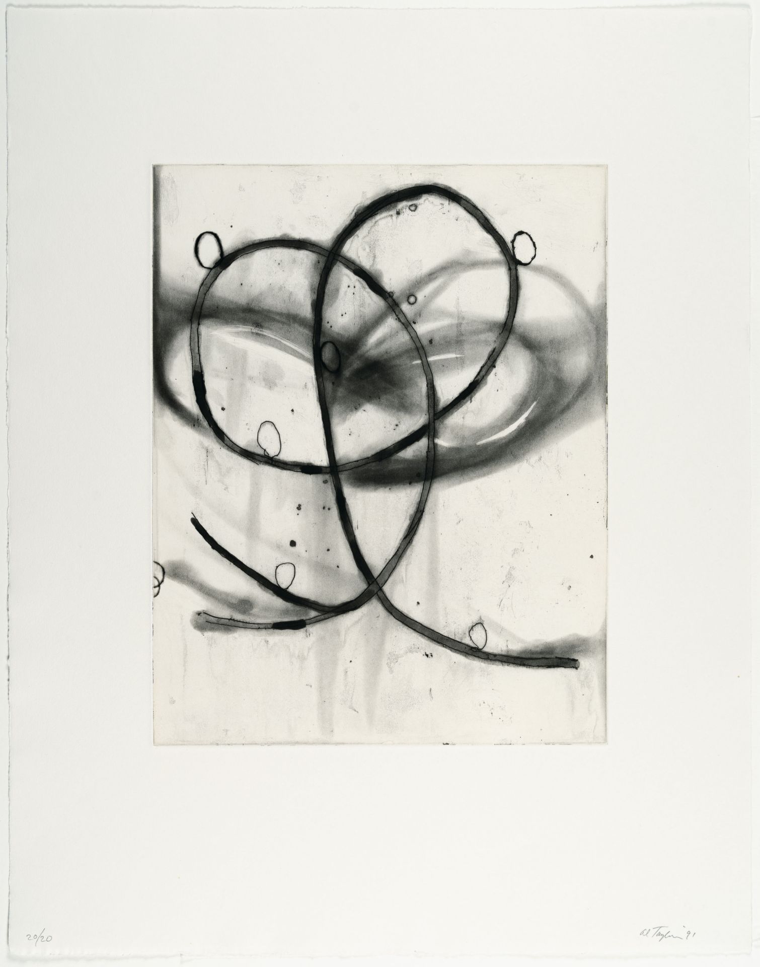 Al Taylor, Pass the peas III.Etching with drypoint and aquatint on wove. (19)91. Ca. 35 x 27.5 cm ( - Image 2 of 3