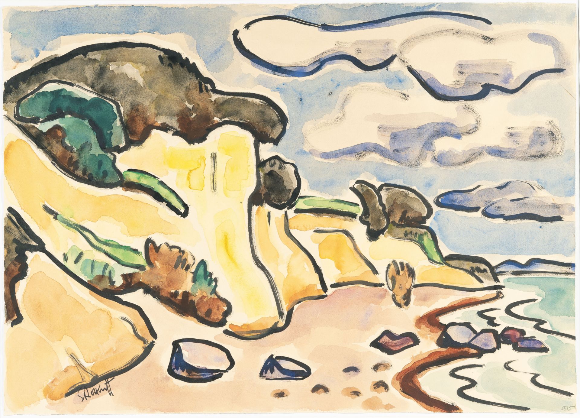 Karl Schmidt-Rottluff – Steilküste (Steep cliffs) - Bild 2 aus 4