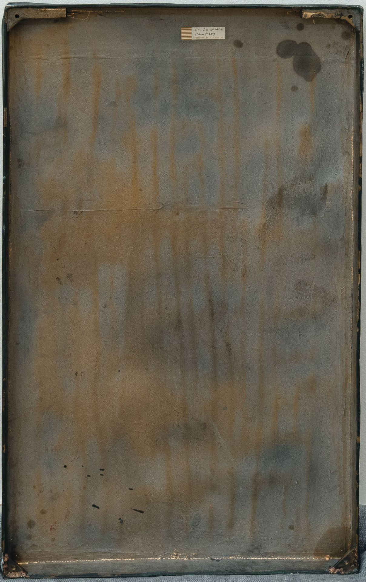 Günther Förg, Untitled (Large bronze relief).Bronze with dark green patina. (1986). Ca. 122 x 71 x 7 - Image 6 of 6