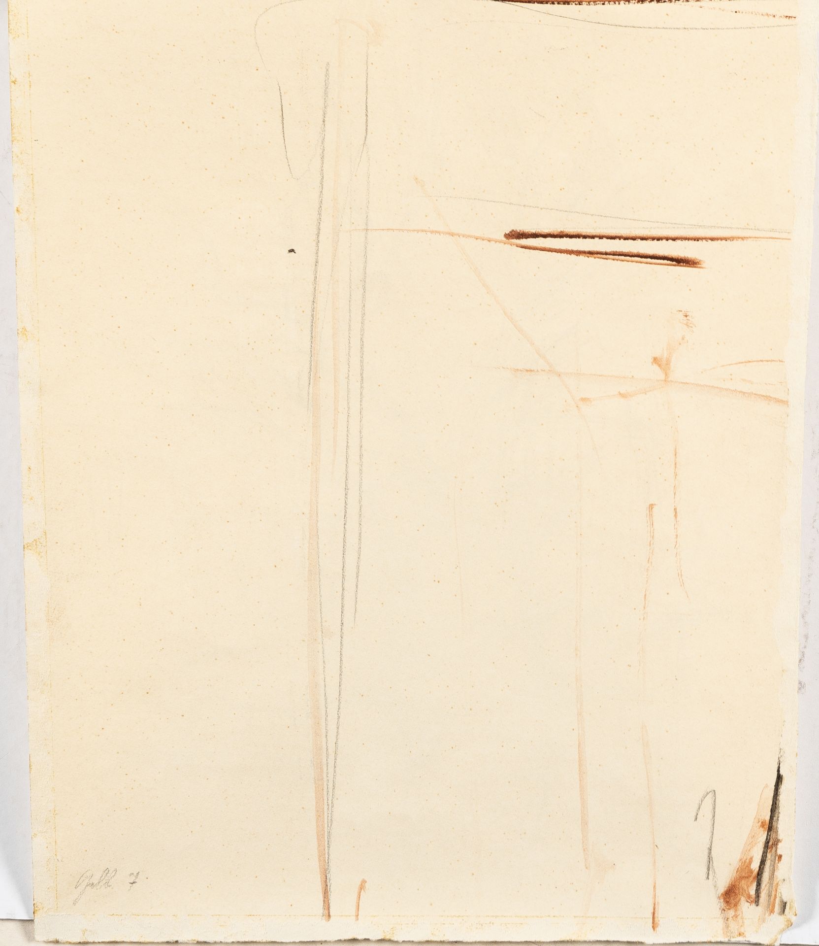 Alberto Giacometti, Arbres.Pencil on cream wove. 1949. Ca. 34.5 x 25 cm. Signed and dated lower - Image 3 of 3