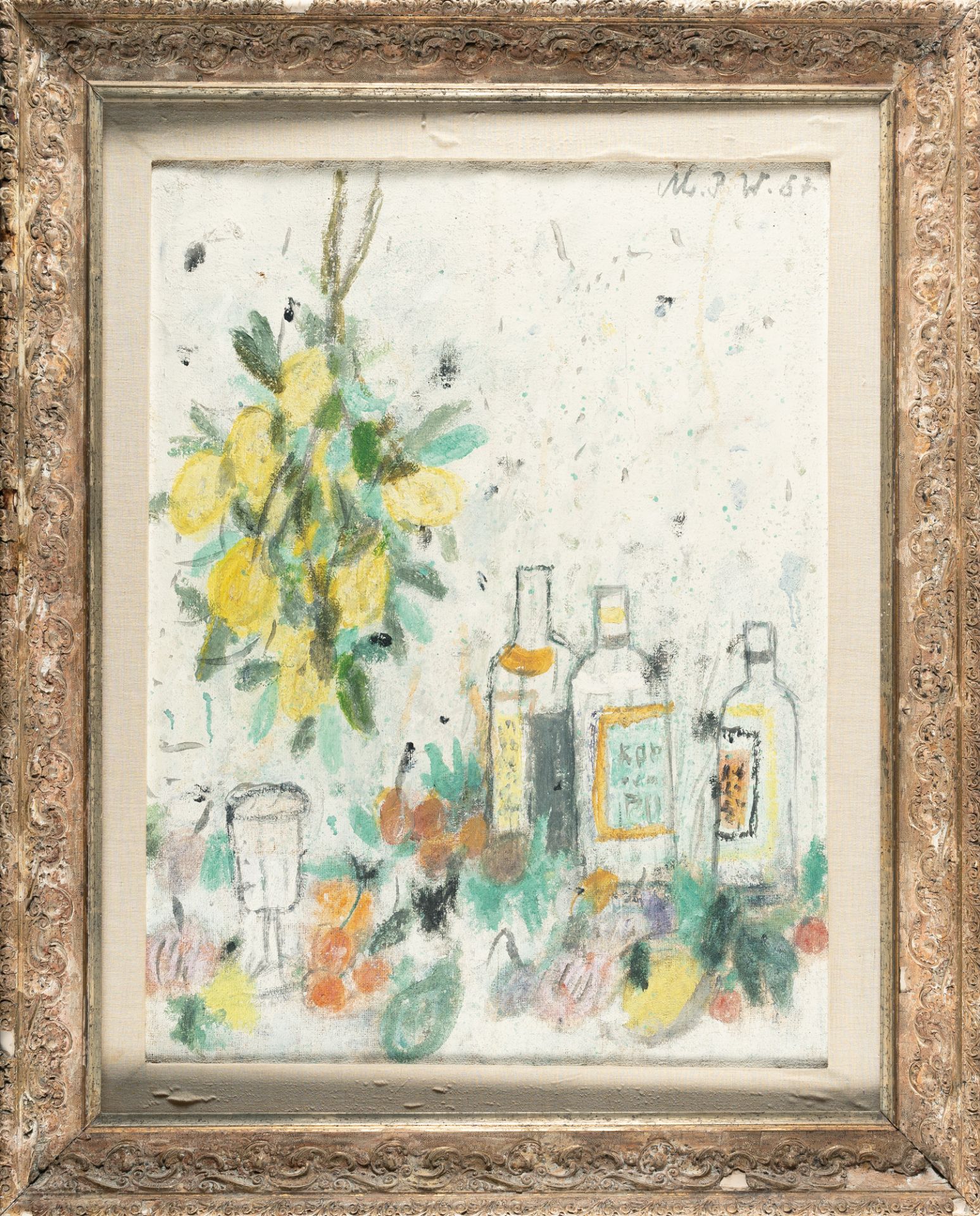 Max Peiffer Watenphul – Stillleben mit Flaschen und Früchten (Still life with bottles and fruit) - Bild 4 aus 4