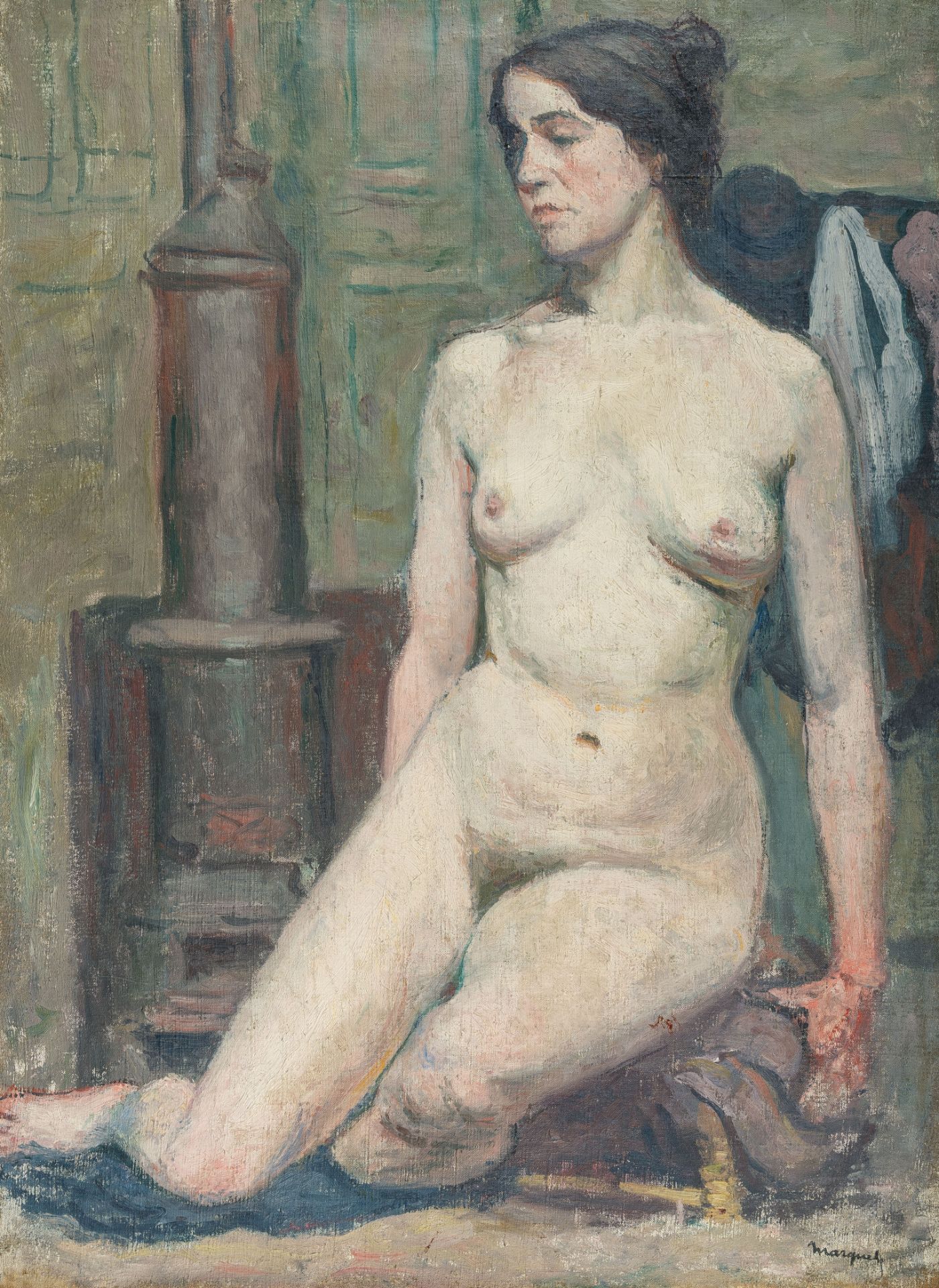 Albert Marquet, “Femme assise”.Oil on canvas. (1896). Ca. 81 x 59.5 cm. Stamped with the artist's