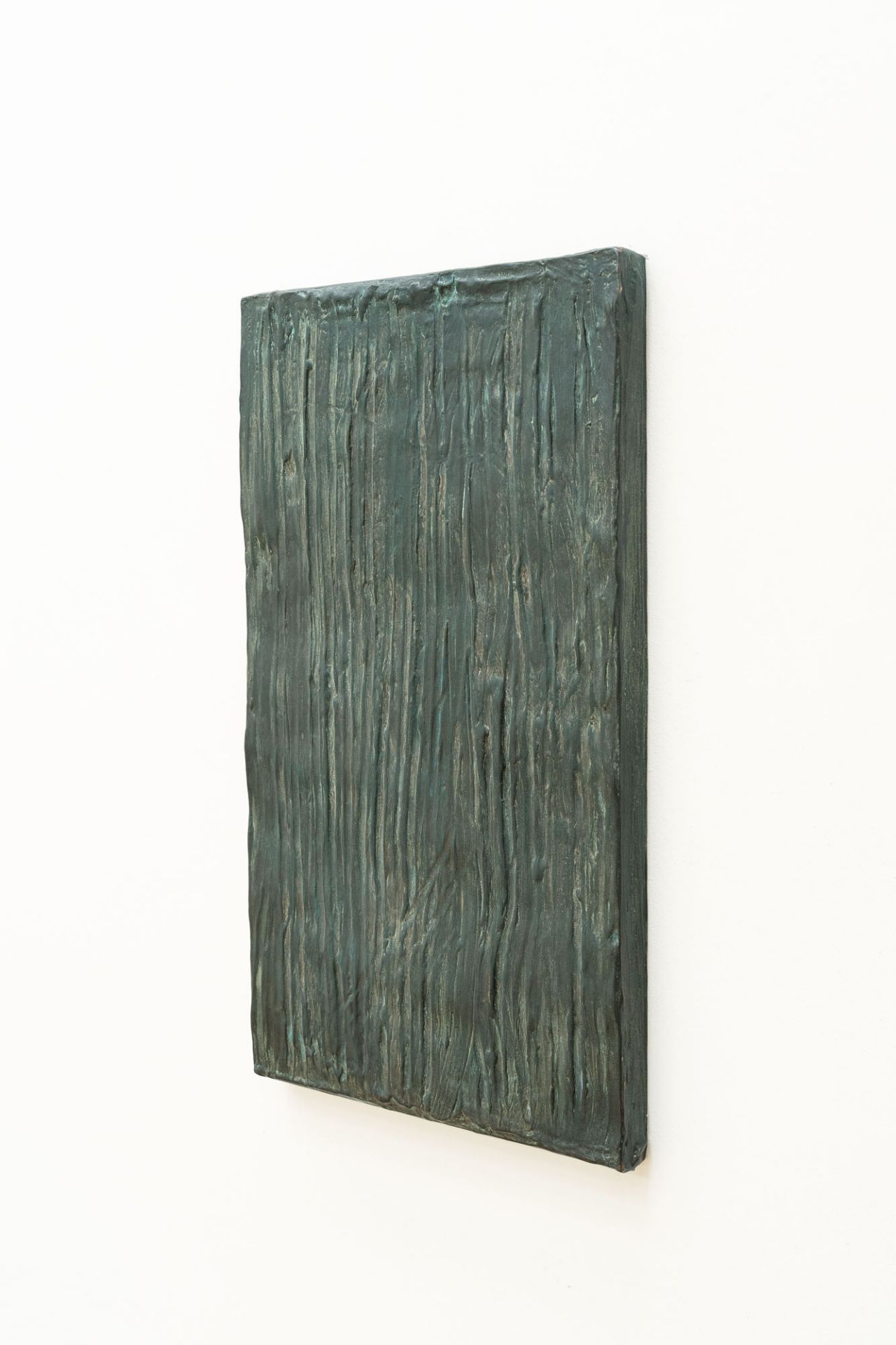 Günther Förg, Untitled (Large bronze relief).Bronze with dark green patina. (1986). Ca. 122 x 71 x 7 - Image 2 of 6
