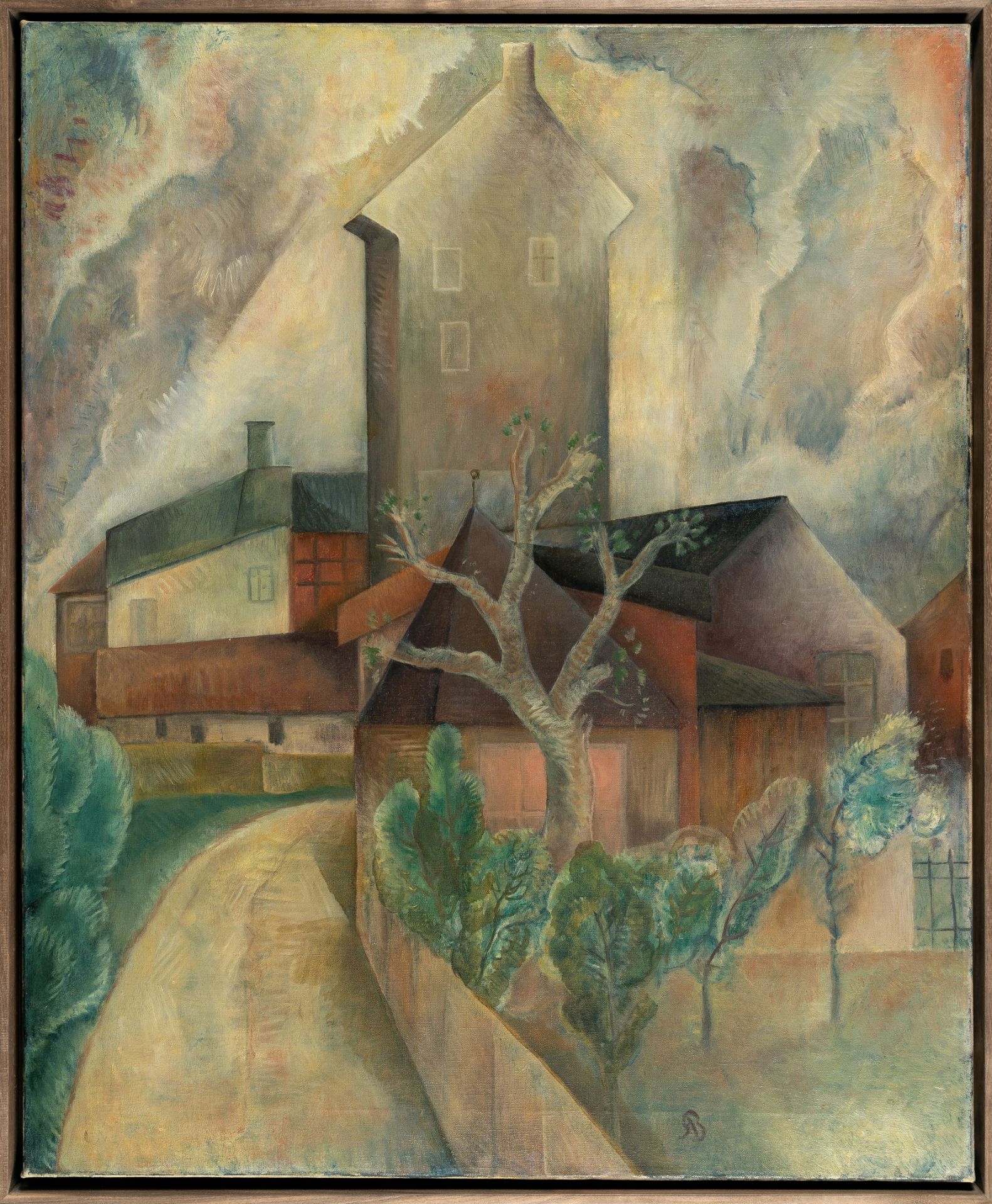 Albert Bloch, Clouds and houses.Oil on canvas. (1917/1925). Ca. 76 x 72.5 cm. With conjoined - Image 4 of 4