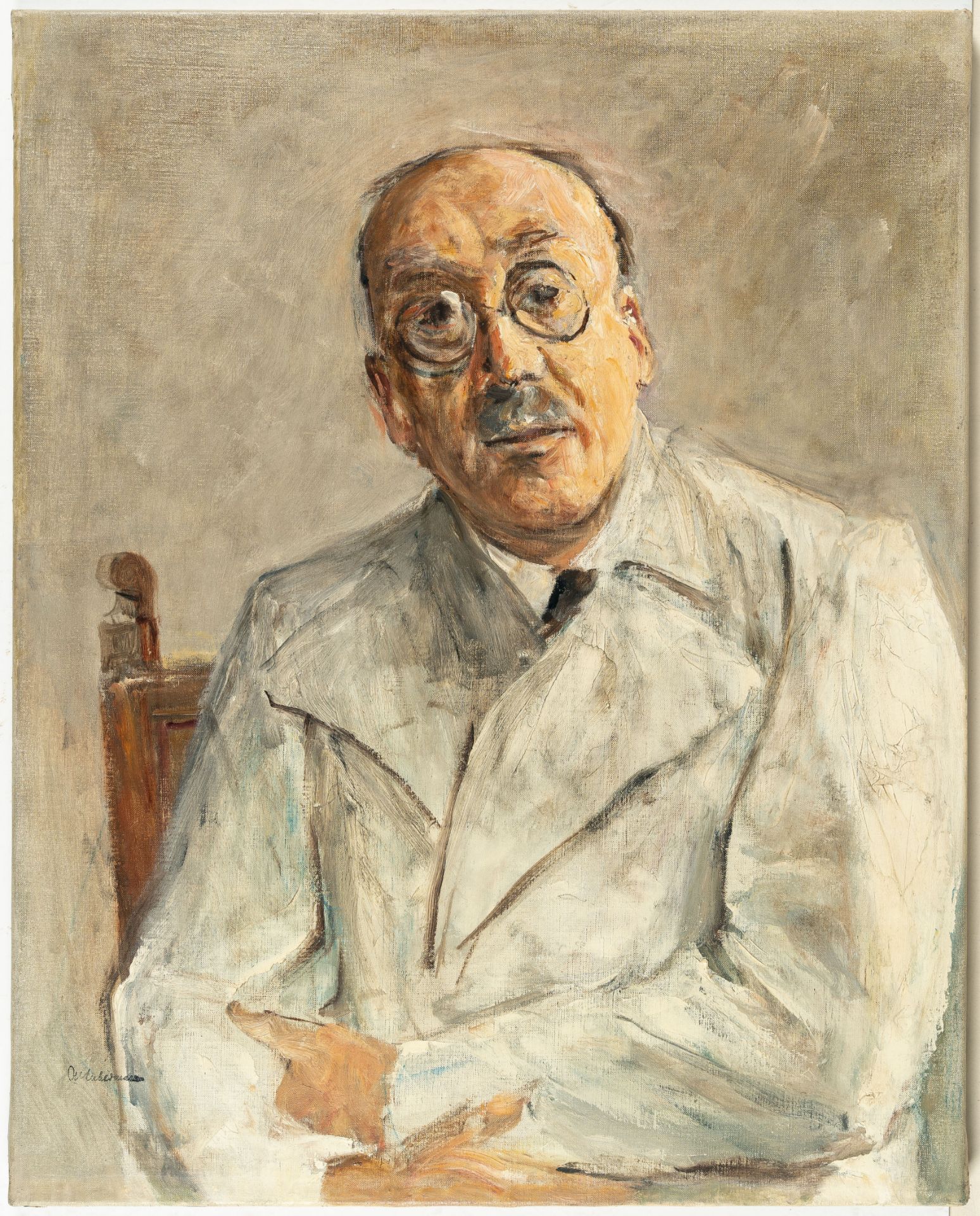 Max Liebermann – Bildnis des Chirurgen Ferdinand Sauerbruch (1875-1951) - Studie (Portrait of the su - Bild 2 aus 4