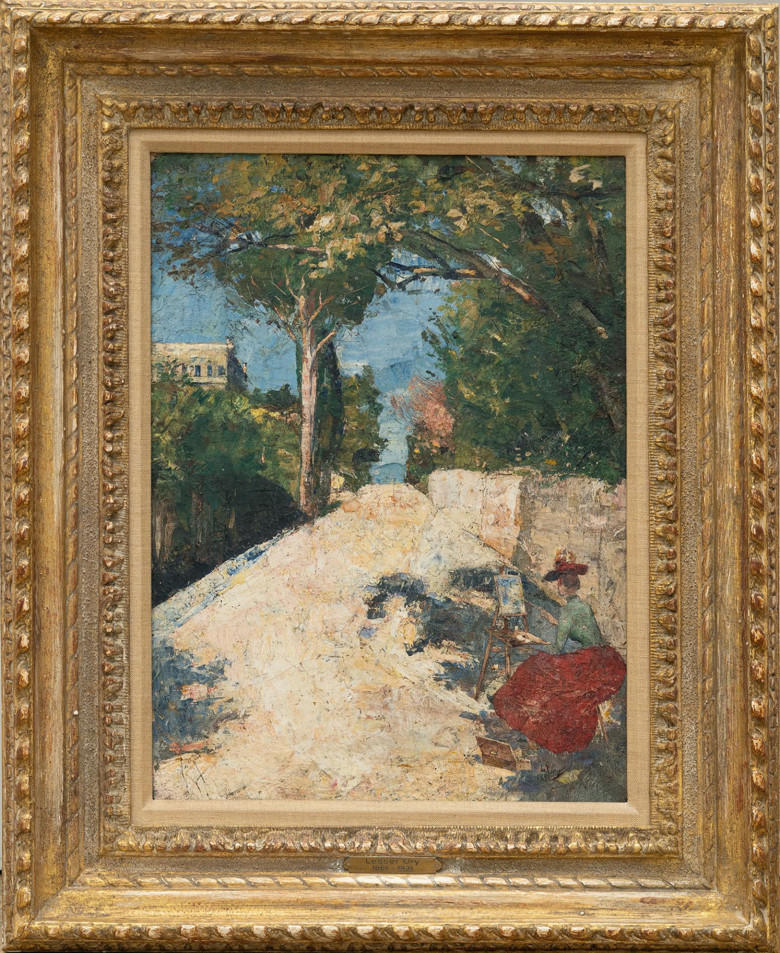 Lesser Ury – Malerin auf einem römischen Weg (Painter on a Roman path) - Bild 4 aus 4