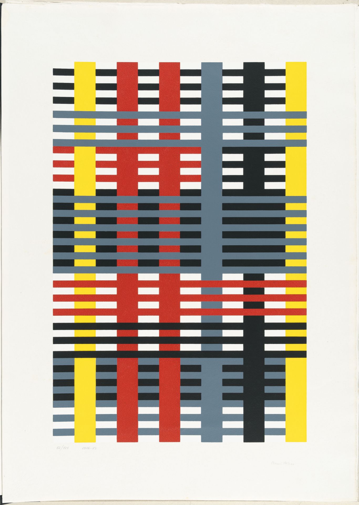 Anni Albers, Connections 1925/1983.Portfolio of 9 silkscreens in colours on wove, partially by - Image 2 of 17