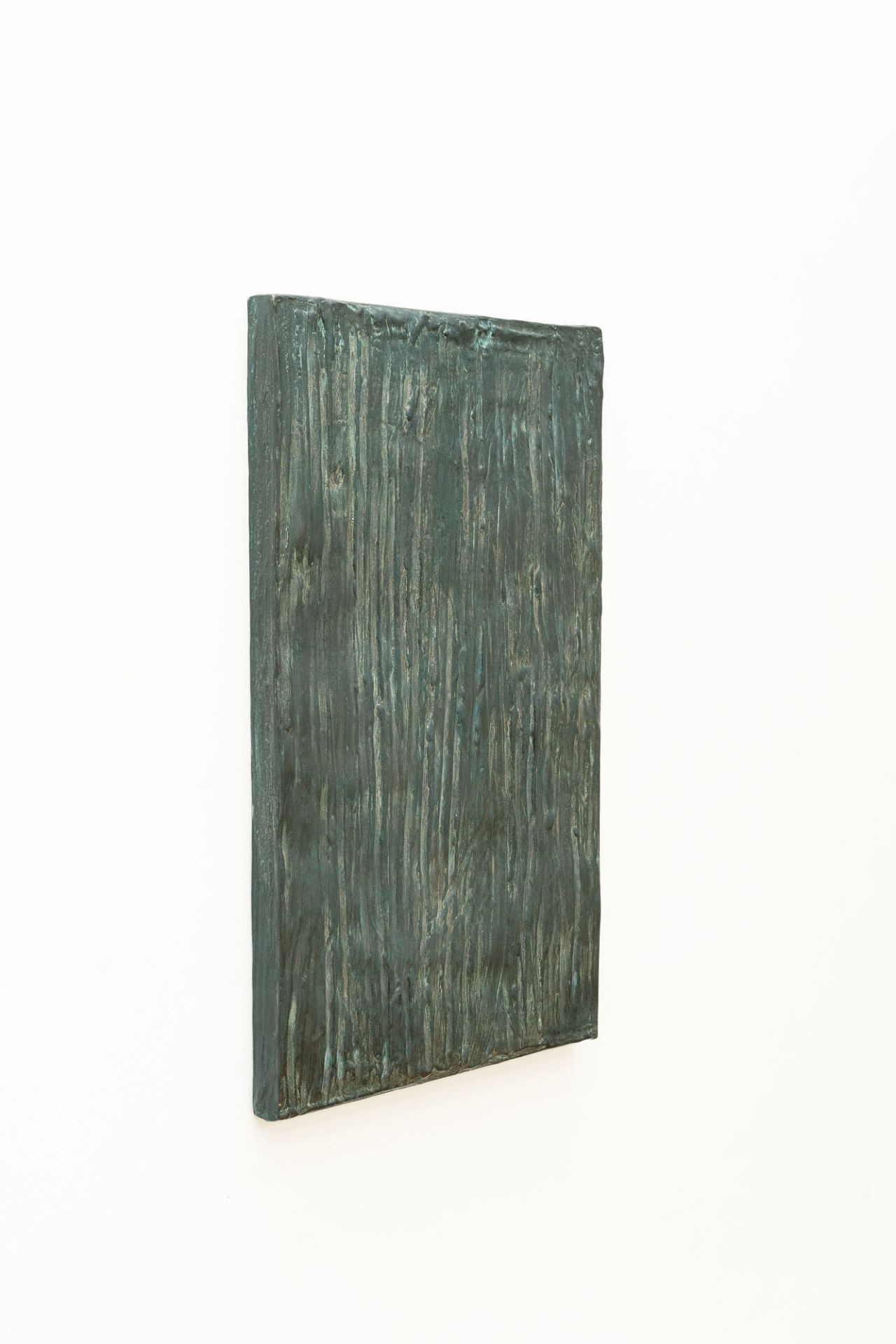 Günther Förg, Untitled (Large bronze relief).Bronze with dark green patina. (1986). Ca. 122 x 71 x 7 - Image 3 of 6