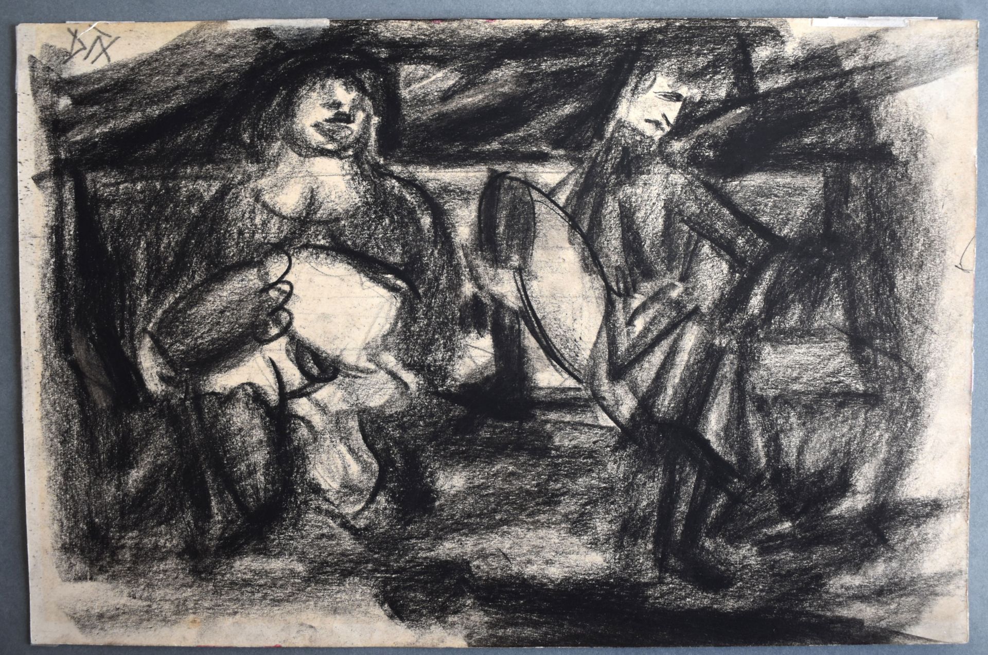 Otto Dix – Recto/Verso: Im Tiergarten – Frauenkopf (Recto/verso: In Tiergarten – Head of a woman)