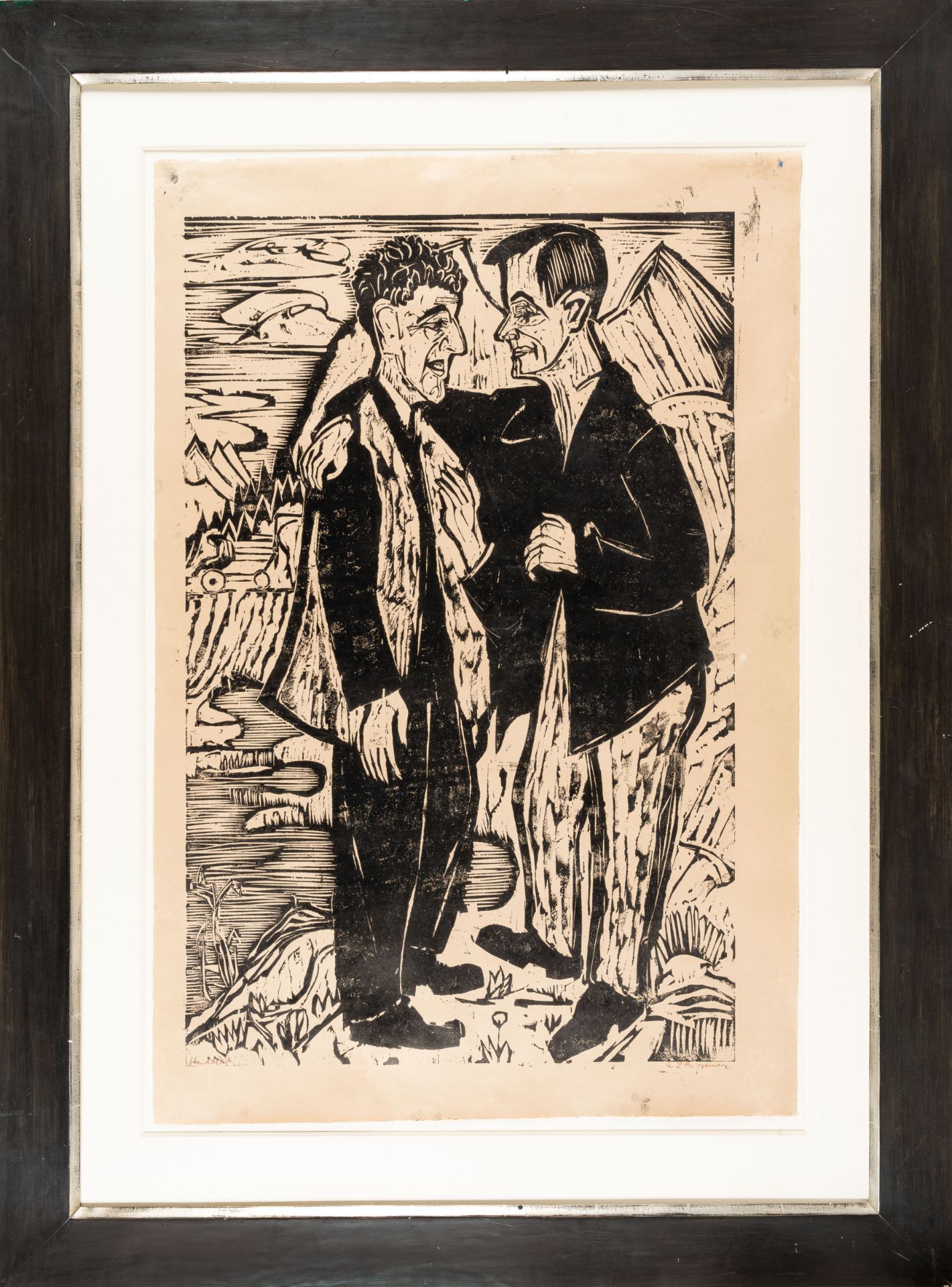 Ernst Ludwig Kirchner – Die Freunde (Albert Müller und Hermann Scherer) (The friends (Albert Müller - Bild 4 aus 4